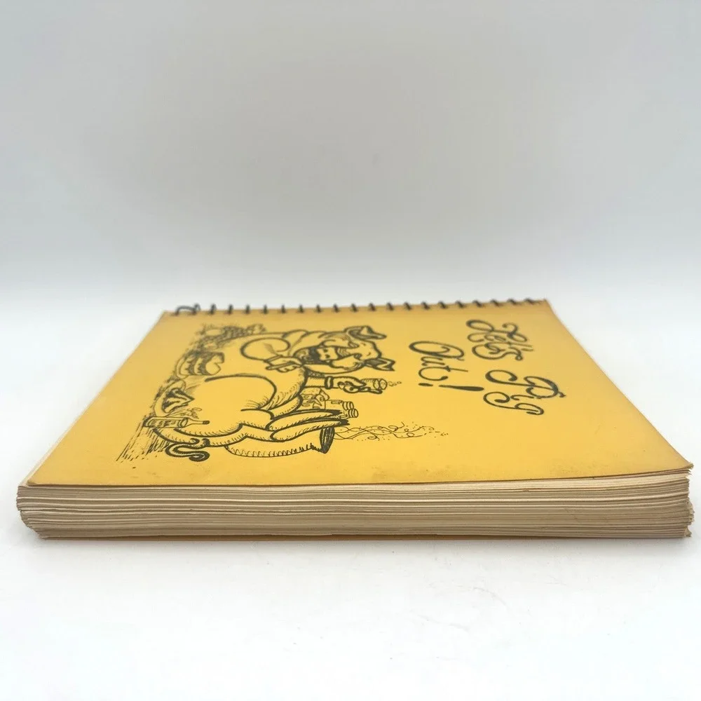 Lets Pig Out Cookbook Louisiana Southern Cajun Recipes Spiral Vintage 1985